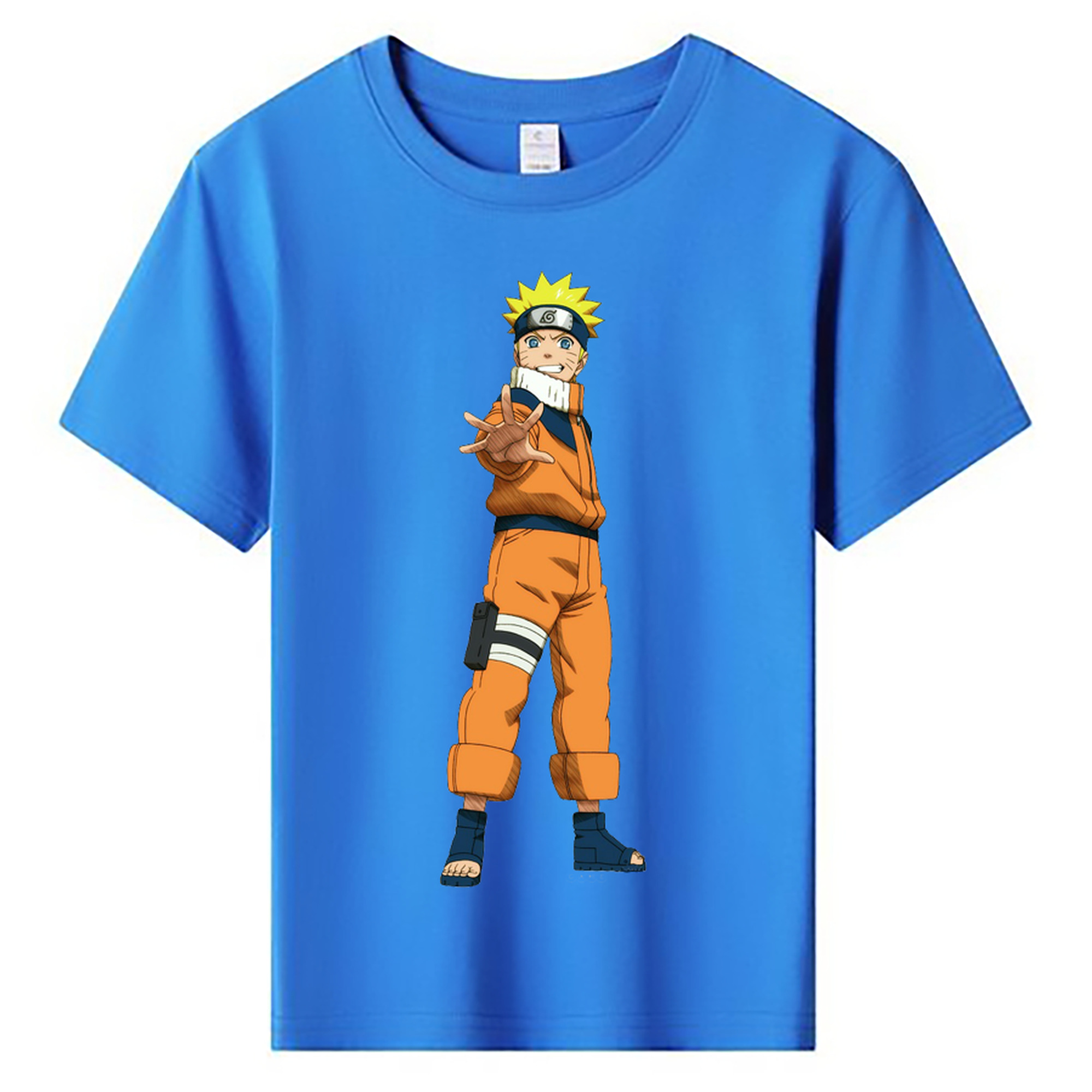 （画像用） NARUTO -ナルト- うずまき ナルト Uzumaki Naruto 綿100％キッズTシャツ（フロントプリント）